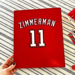 #11 Ryan Zimmerman 3 Ring Binder & Pencil Pouch Washington Nationals Retired ‘22